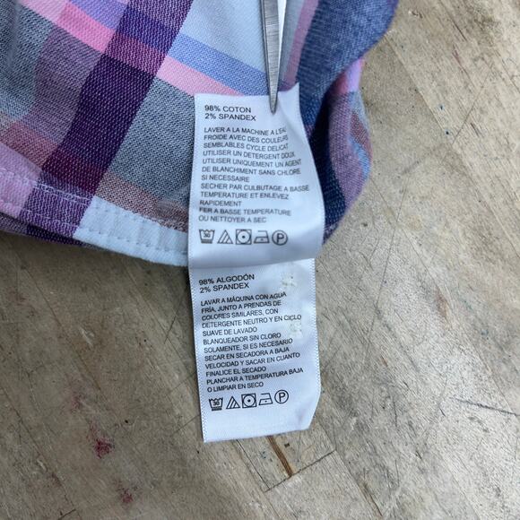 Tommy Bahama Womens Size S Shirt Button Front Top Reverse Weave Flannel Plaid - Picture 13 of 16